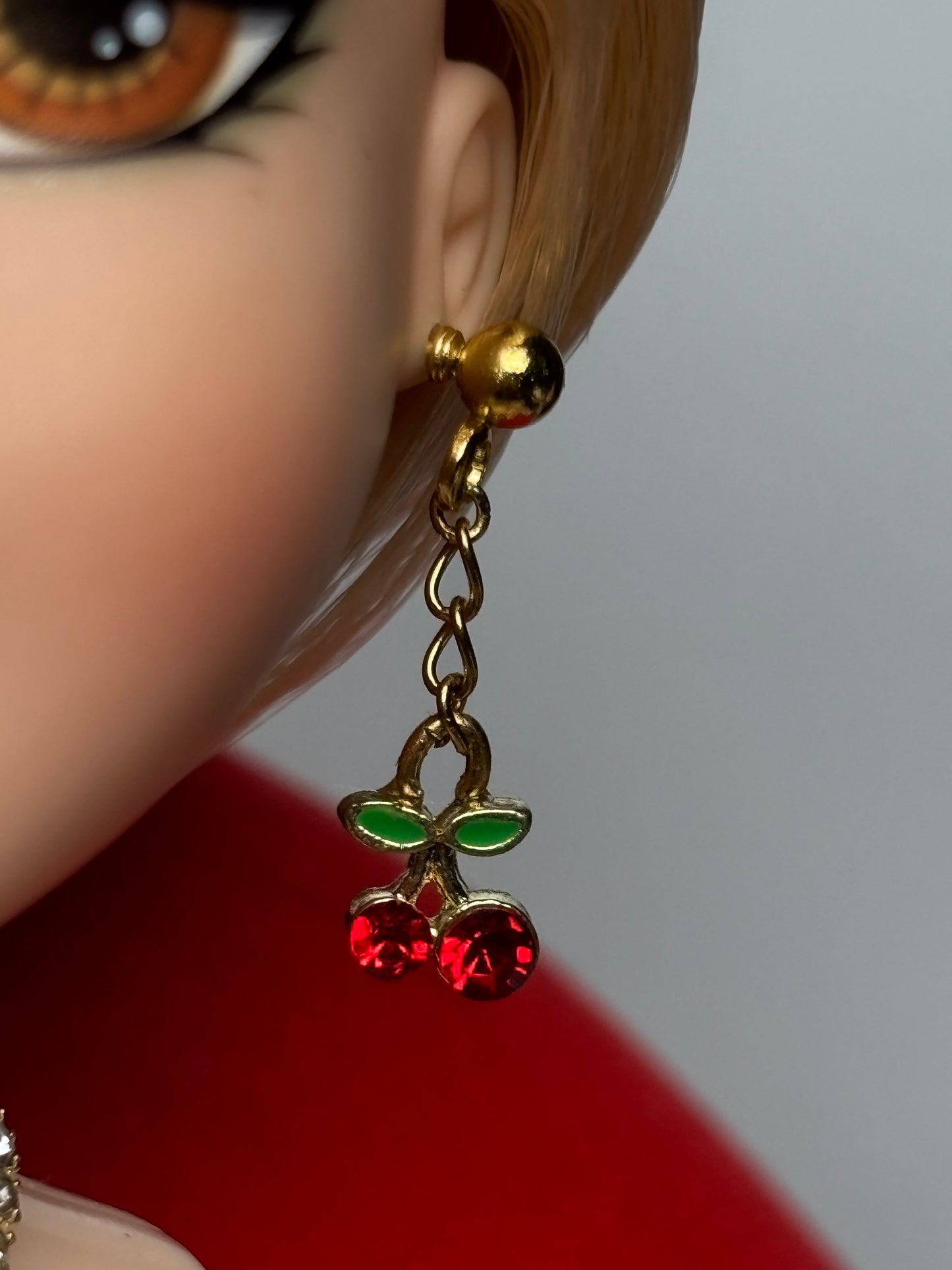 The Gold Cherry Earrings.