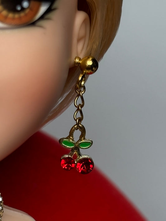 The Gold Cherry Earrings.